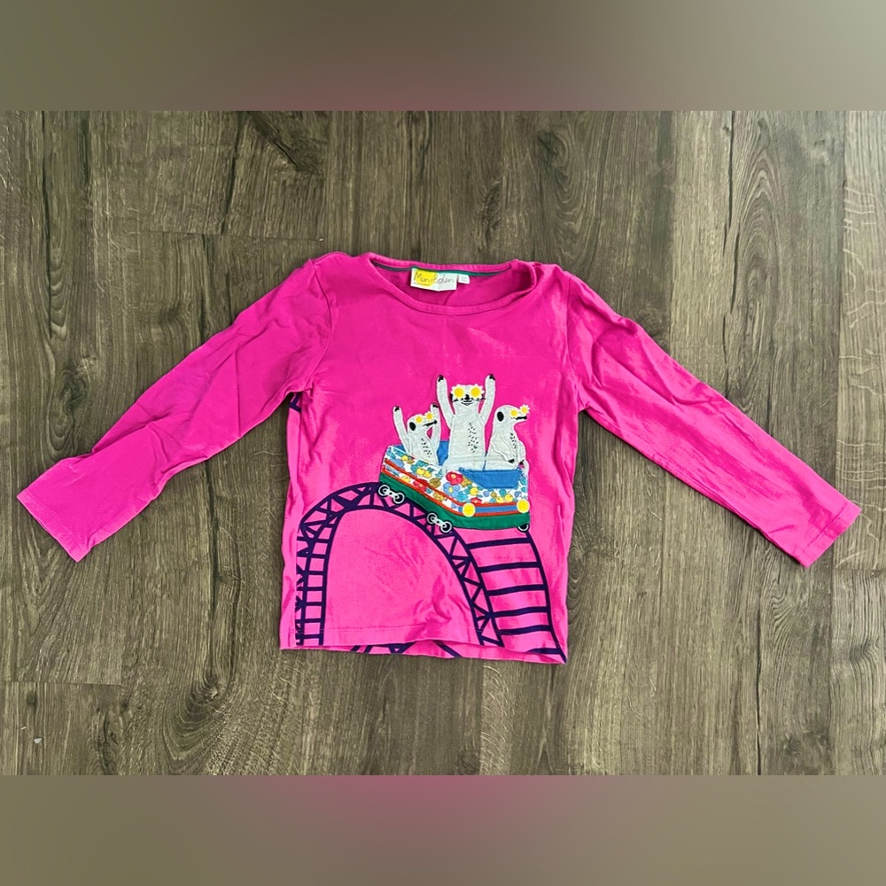 COPY - Mini Boden Pink/Fuchsia Leemer/Hyena on Rollercoaster w/ Sunnies - Size …